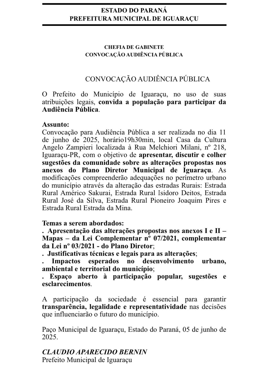 AUDIÊNCIA