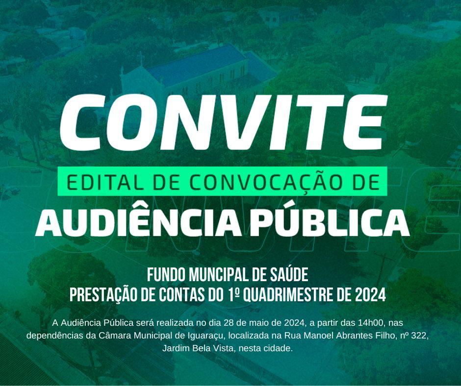 EDITAL DE CONVOCAÇÃO DE AUDIÊNCIA PÚBLICA