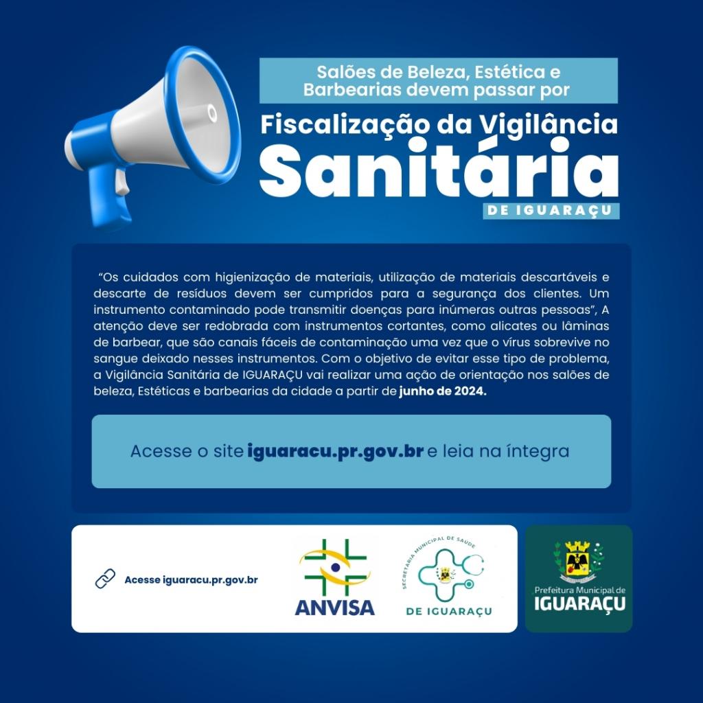 Salões de Beleza, Estética e Barbearias devem passar por fiscalização da Vigilância Sanitária de Iguaraçu